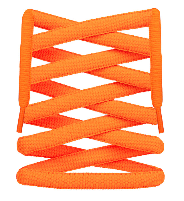 Neon Orange/Black Off-White Style Shoelaces 45